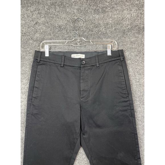 Hill City Everyday Pants Men's 31X32 Elastic Waist Black Flat Front Straight - Picture 2 of 14